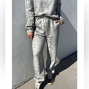 Parravi jewelry Grey Rhinestone Pants